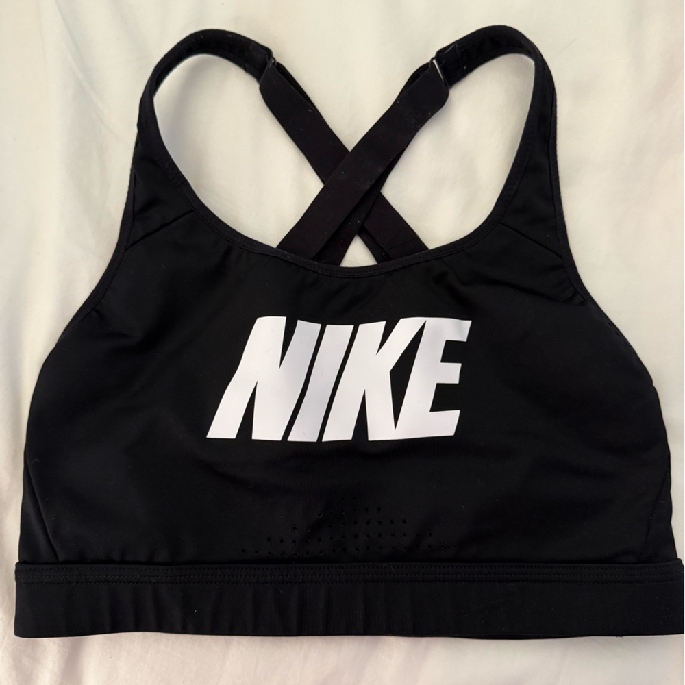 Nike Blue and Black Dri-FIT Sports Bra